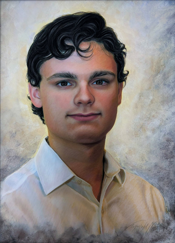 Young man's pesto portrait