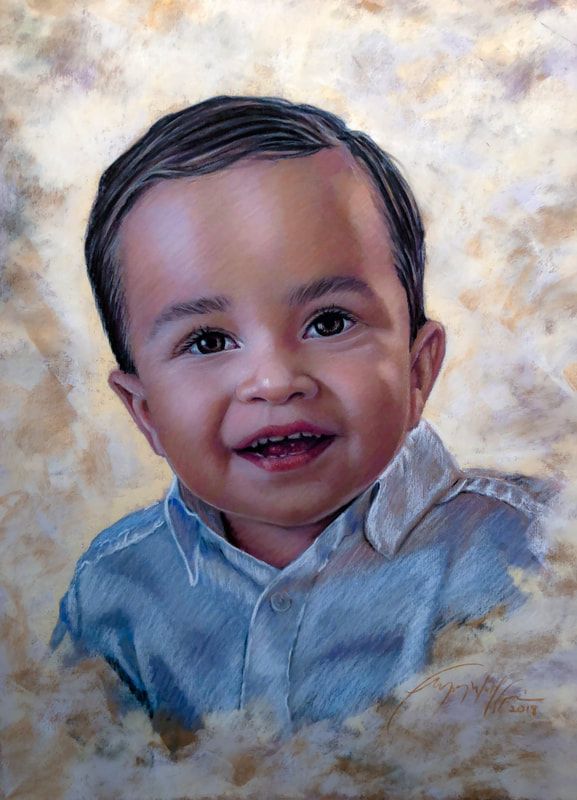 Infants pastel portrait